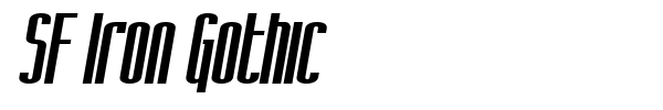 SF Iron Gothic font preview
